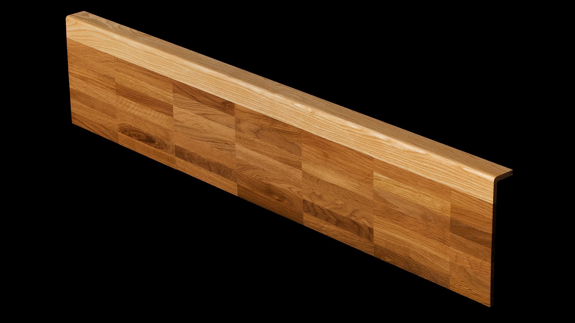 Sättsteg i ek med liggande stavar