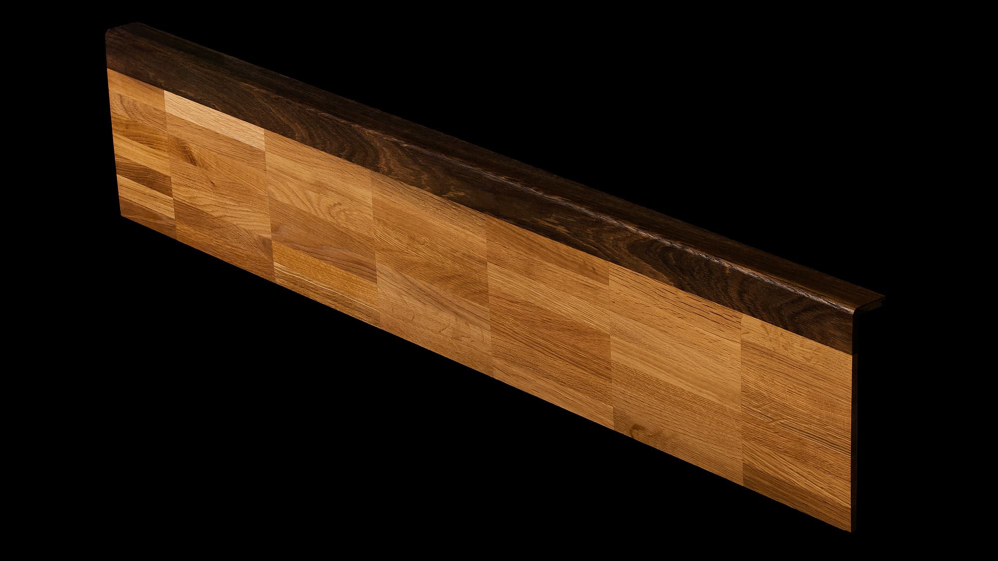 Sättsteg i ek med liggande stavar